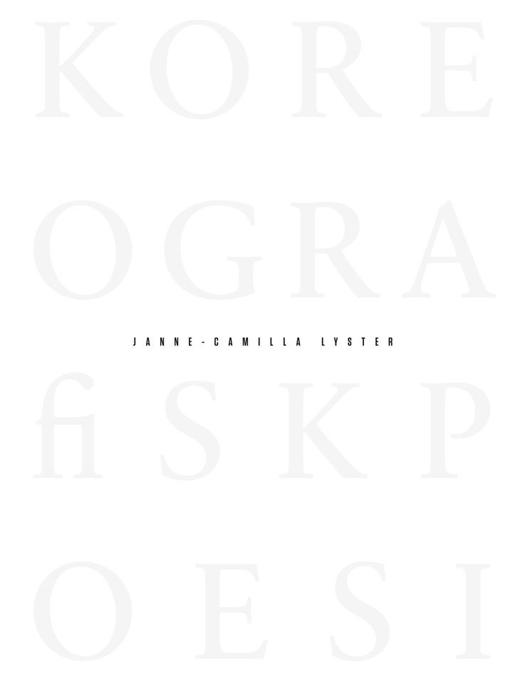 Koreografisk poesi = Choreographic poetry