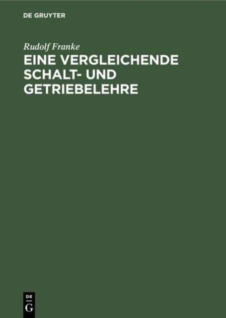vergleichende Schalt- und Getriebelehre
