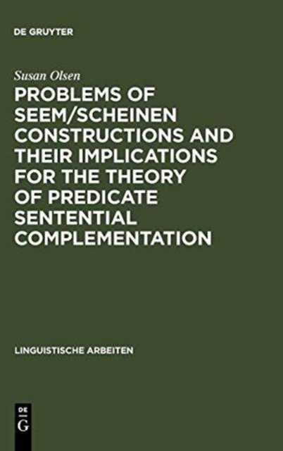 Problems of seem/scheinen Constructions and their Implications for the Theory of Predicate Sentential Complementation