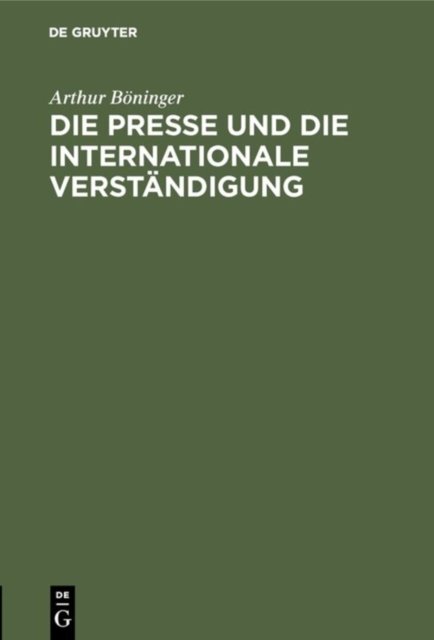 Presse und die internationale Verständigung