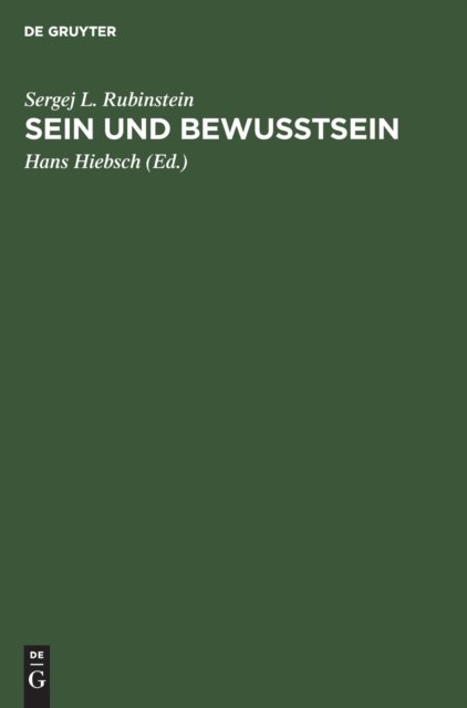 Sein Und Bewusstsein