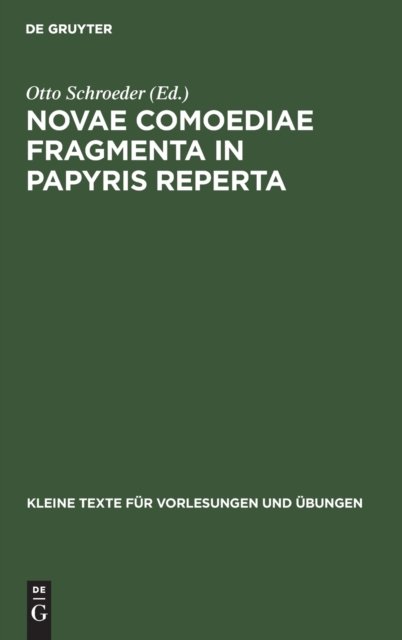 Novae comoediae fragmenta in papyris reperta