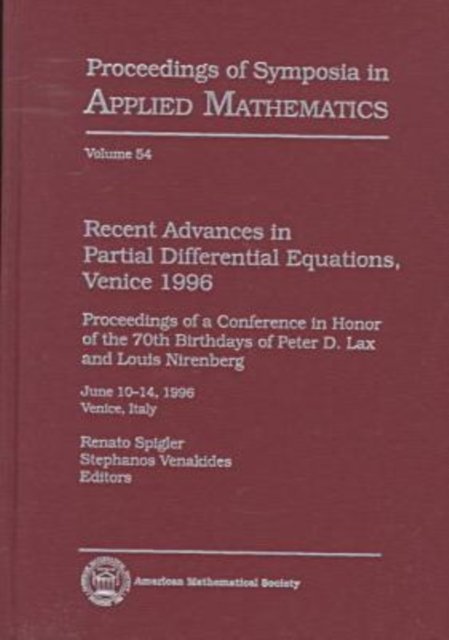 Recent Advances in Partial Differential Equations, Venice, 1996