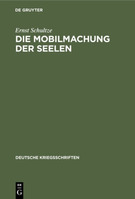 Die Mobilmachung Der Seelen