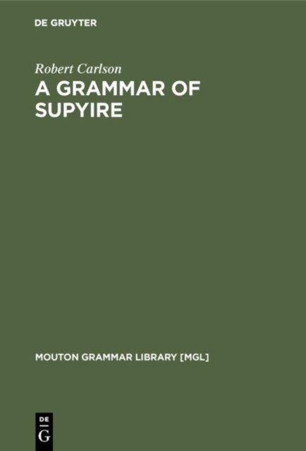 A Grammar of Supyire