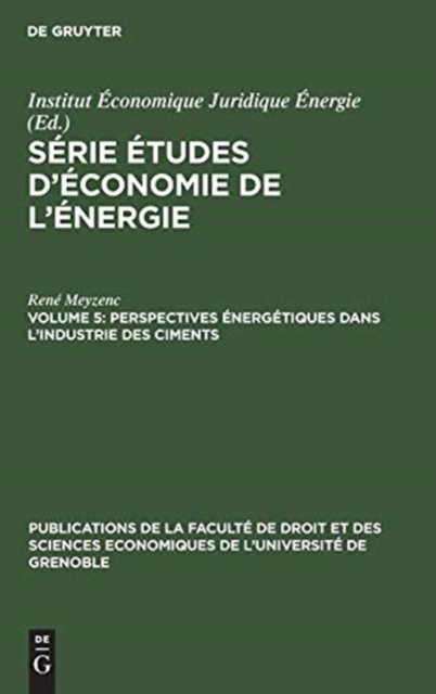 Perspectives energetiques dans l'industrie des ciments
