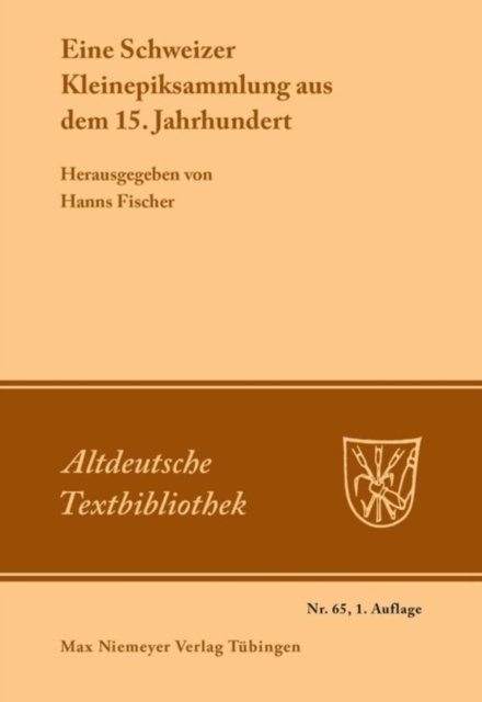 Schweizer Kleinepiksammlung aus dem 15.Jahrhundert