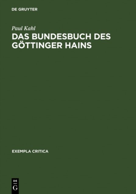 Das Bundesbuch des Gottinger Hains