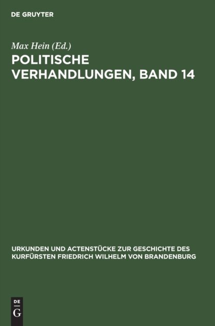 Politische Verhandlungen, Band 14