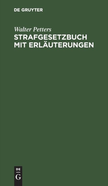 Strafgesetzbuch Mit Erlauterungen