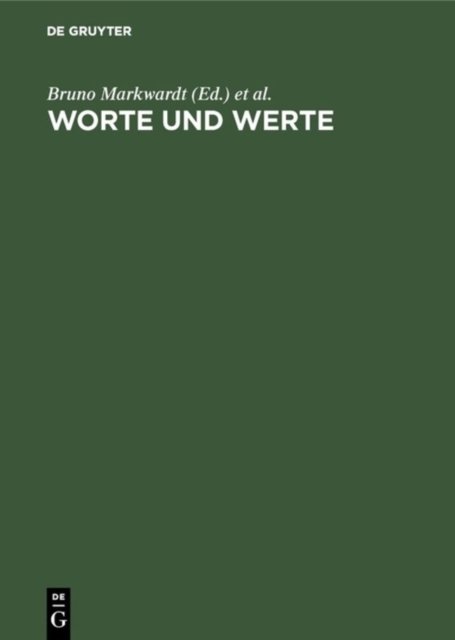 Worte Und Werte