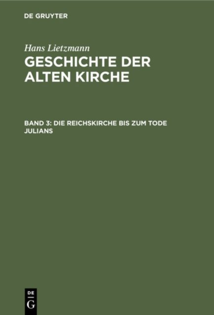 Die Reichskirche Bis Zum Tode Julians