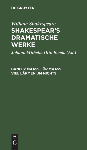 Maaß Fur Maaß. Viel Larmen Um Nichts