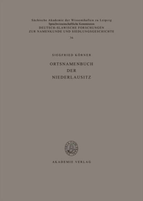Ortsnamenbuch Der Niederlausitz