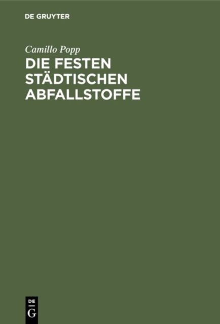 Die Festen Stadtischen Abfallstoffe
