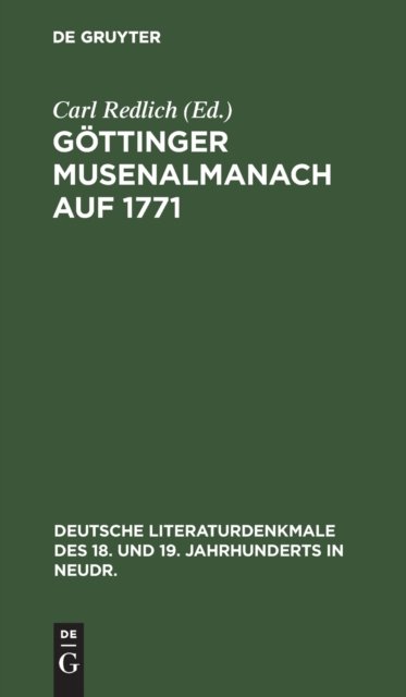 Gottinger Musenalmanach Auf 1771