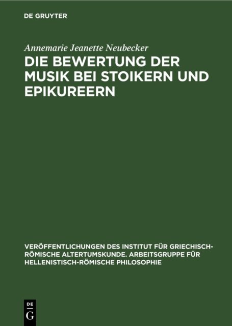Bewertung der Musik bei Stoikern und Epikureern