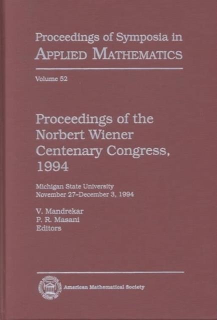 Proceedings of the Norbert Wiener Centenary Congress, 1994