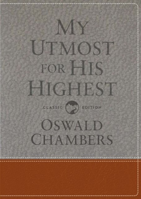 My Utmost for His Highest