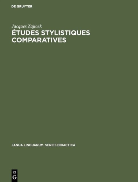 Etudes stylistiques comparatives