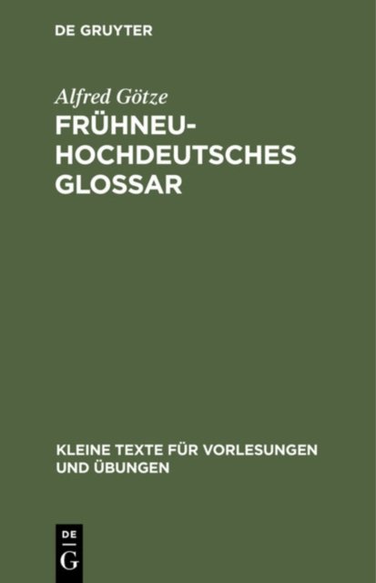 Fruhneuhochdeutsches Glossar