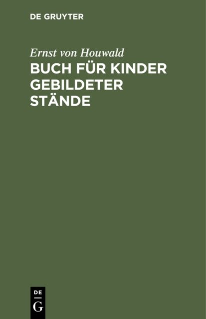 Buch Fur Kinder Gebildeter Stande