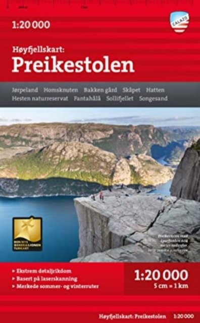 Preikestolen - Høyfjellskart
