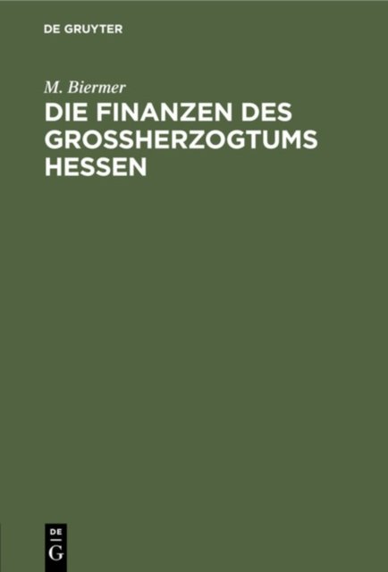 Finanzen des Groherzogtums Hessen