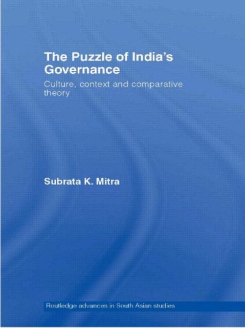 The Puzzle of India's Governance