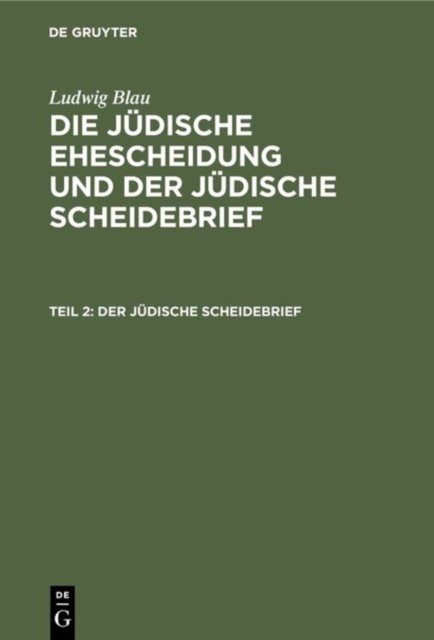 Der Judische Scheidebrief