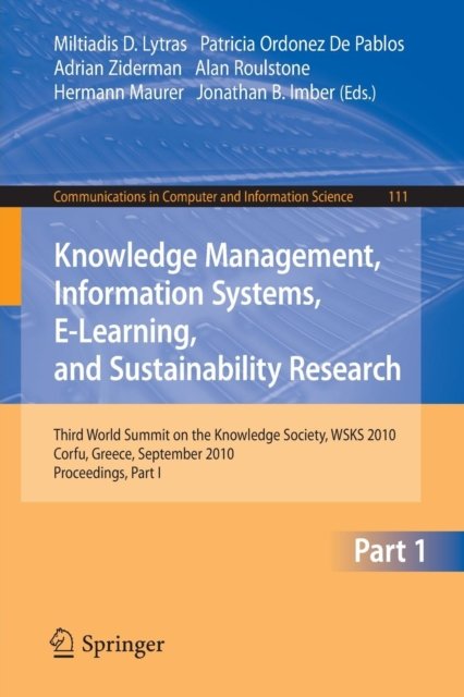 Knowledge Management, Information Systems, E-Learning, and Sustainability Research