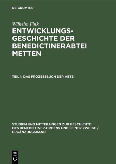 Das Profeßbuch Der Abtei