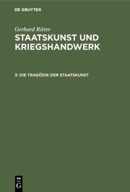 Die Tragodie Der Staatskunst