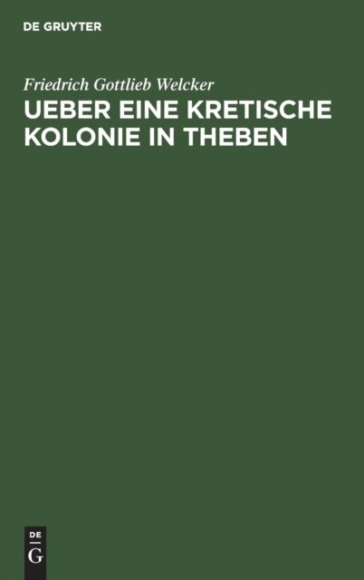 Ueber Eine Kretische Kolonie in Theben