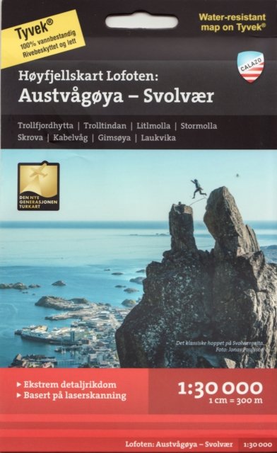 Lofoten: Austvagøya - Svolvær - Høyfjellskart