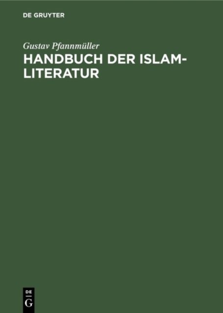 Handbuch Der Islam-literatur
