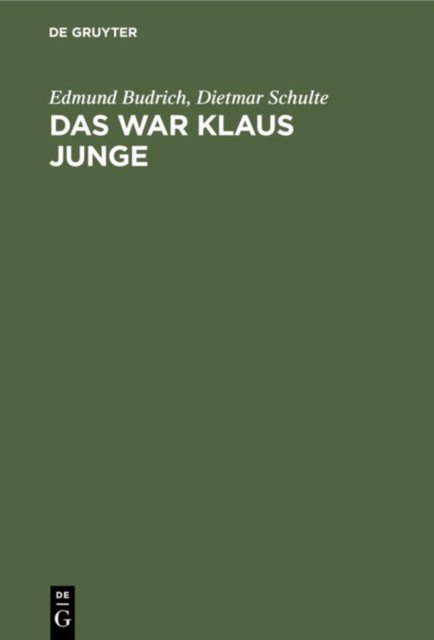 Das War Klaus Junge
