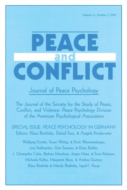 Peace Psychology in Germany