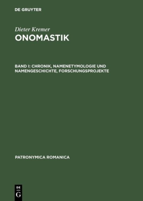Chronik, Namenetymologie Und Namengeschichte, Forschungsprojekte