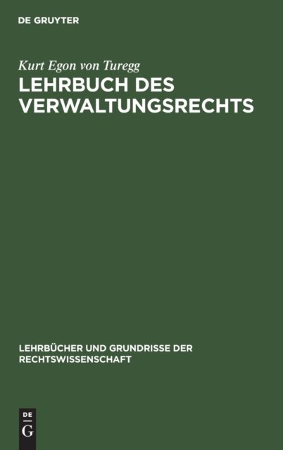 Lehrbuch Des Verwaltungsrechts