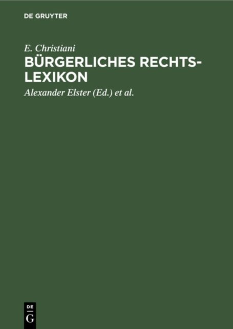 Burgerliches Rechts-Lexikon