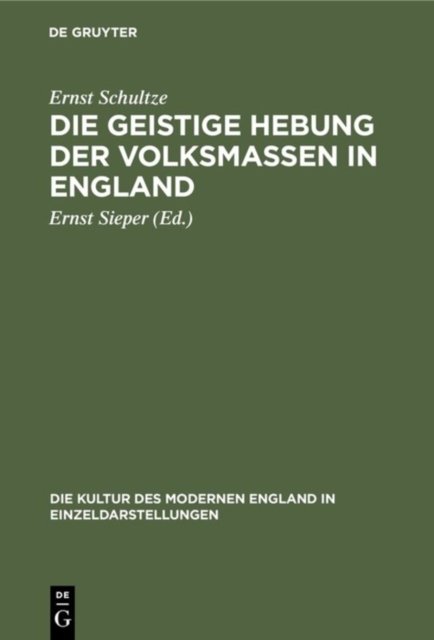 geistige Hebung der Volksmassen in England