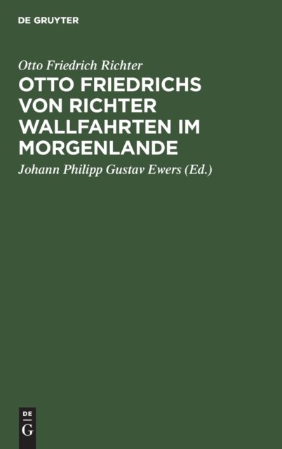 Otto Friedrichs Von Richter Wallfahrten Im Morgenlande