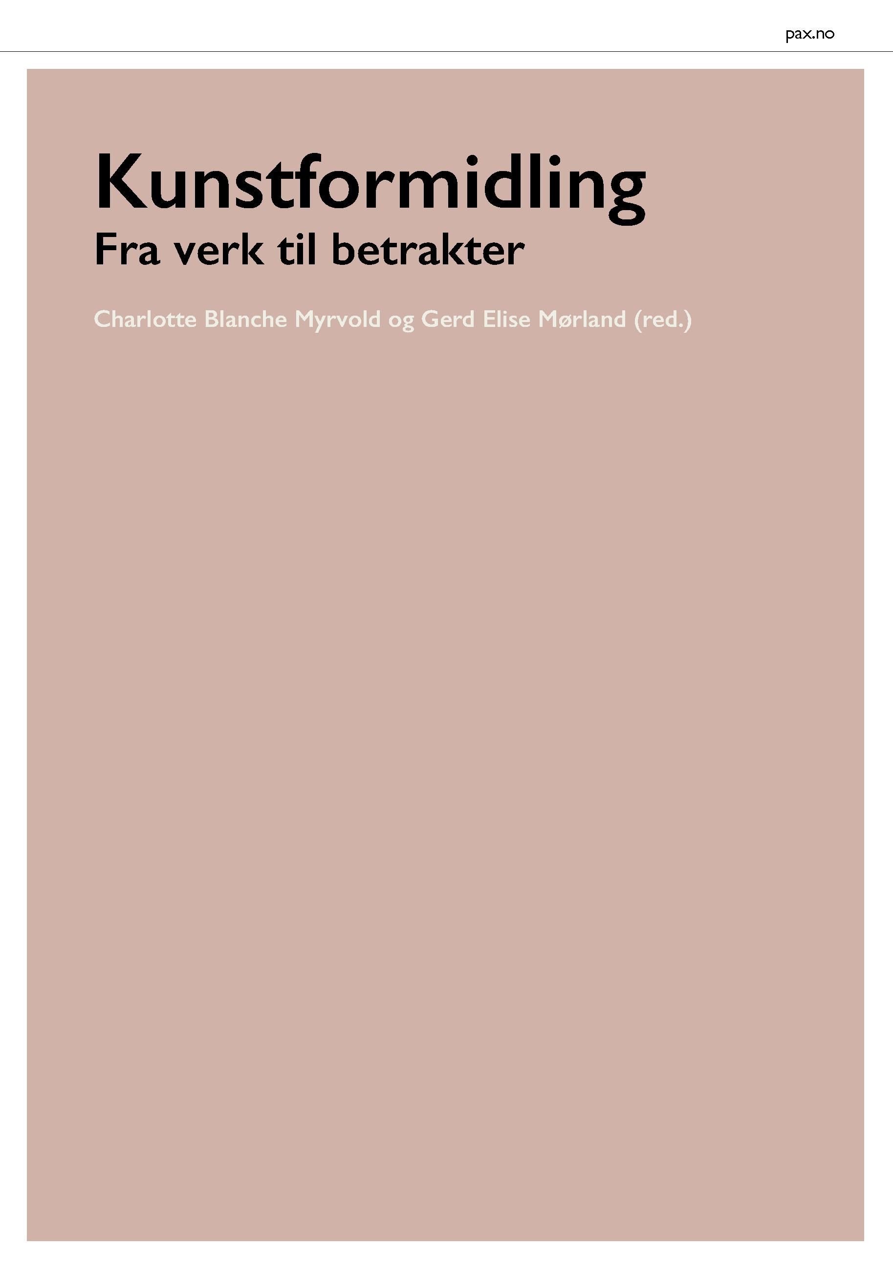 Kunstformidling - fra verk til betrakter
