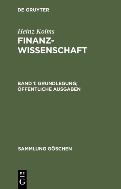 Grundlegung. Offentliche Ausgaben