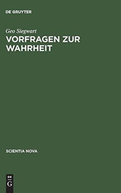 Vorfragen zur Wahrheit