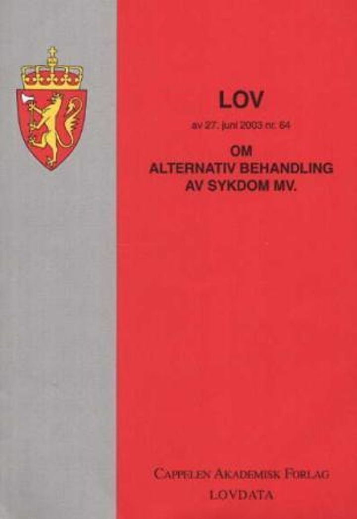 Lov om alternativ behandling av sykdom mv. av 27. juni 2003 nr. 64