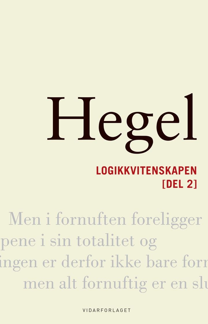 Logikkvitenskapen - andre del