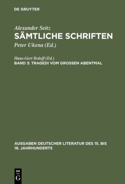 Samtliche Schriften, Bd 3, Tragedi vom Großen Abentmal