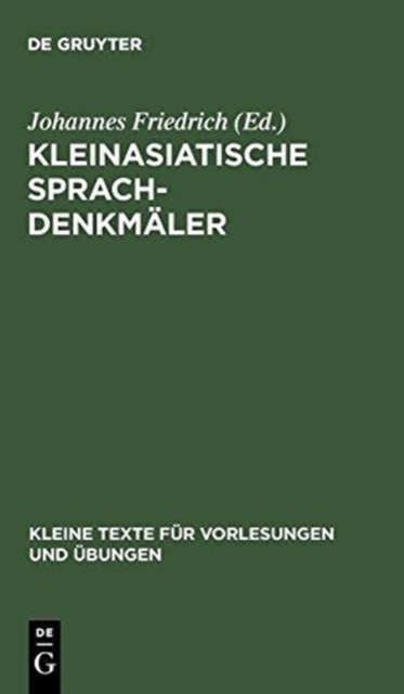 Kleinasiatische Sprachdenkmaler